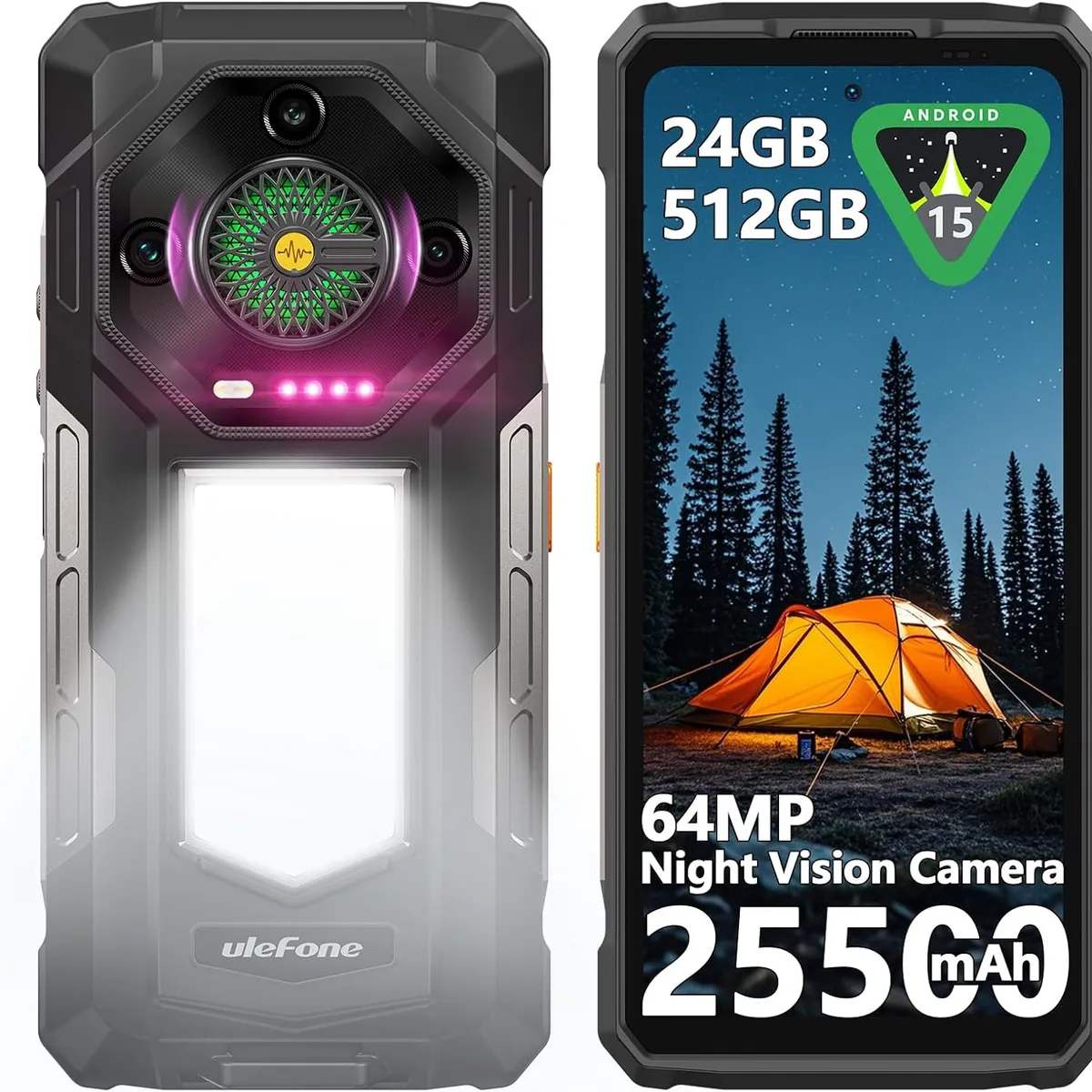 ULEFONE - Ulefone ARMOR 33 Celular 24GB+512GB 25500mAh Android15 Smartphone