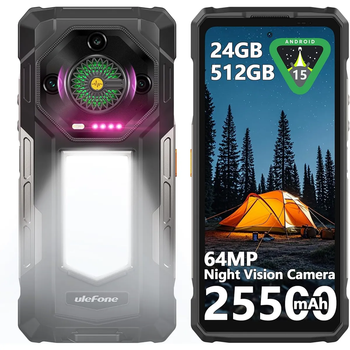 ULEFONE - Ulefone ARMOR 33 Celular 24GB+512GB 25500mAh Android15 Smartphone