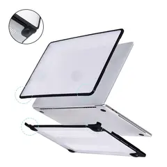 GENERICO - Carcasa Macbook Air 13.6 Transparente Escarchado Bordes Suaves