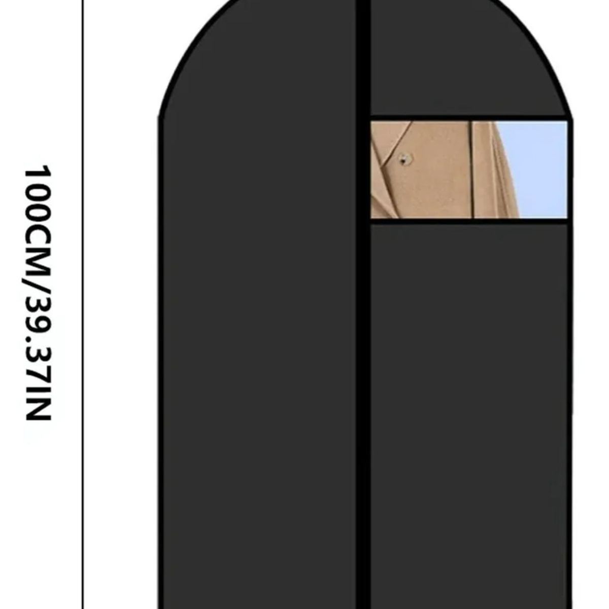 KINDA NICE - Pack 6 De Fundas Protectora Para Ropa Y Traje 100x60cm Negro