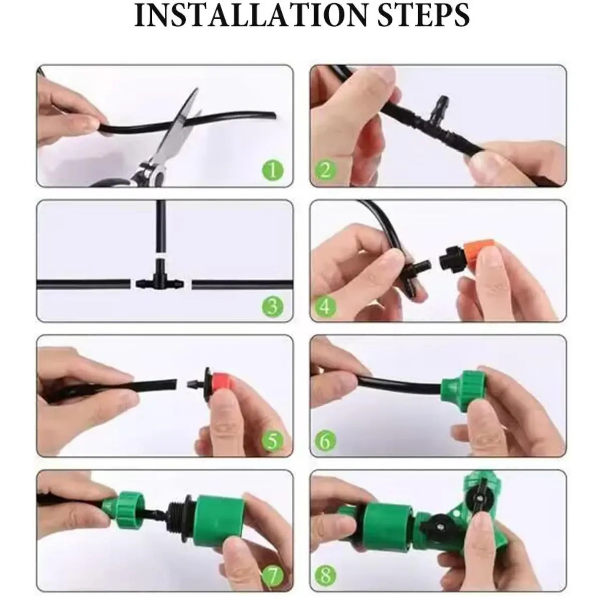 KINDA NICE - Kit Completo De Riego Por Goteo Automático Y Ajustable 50m