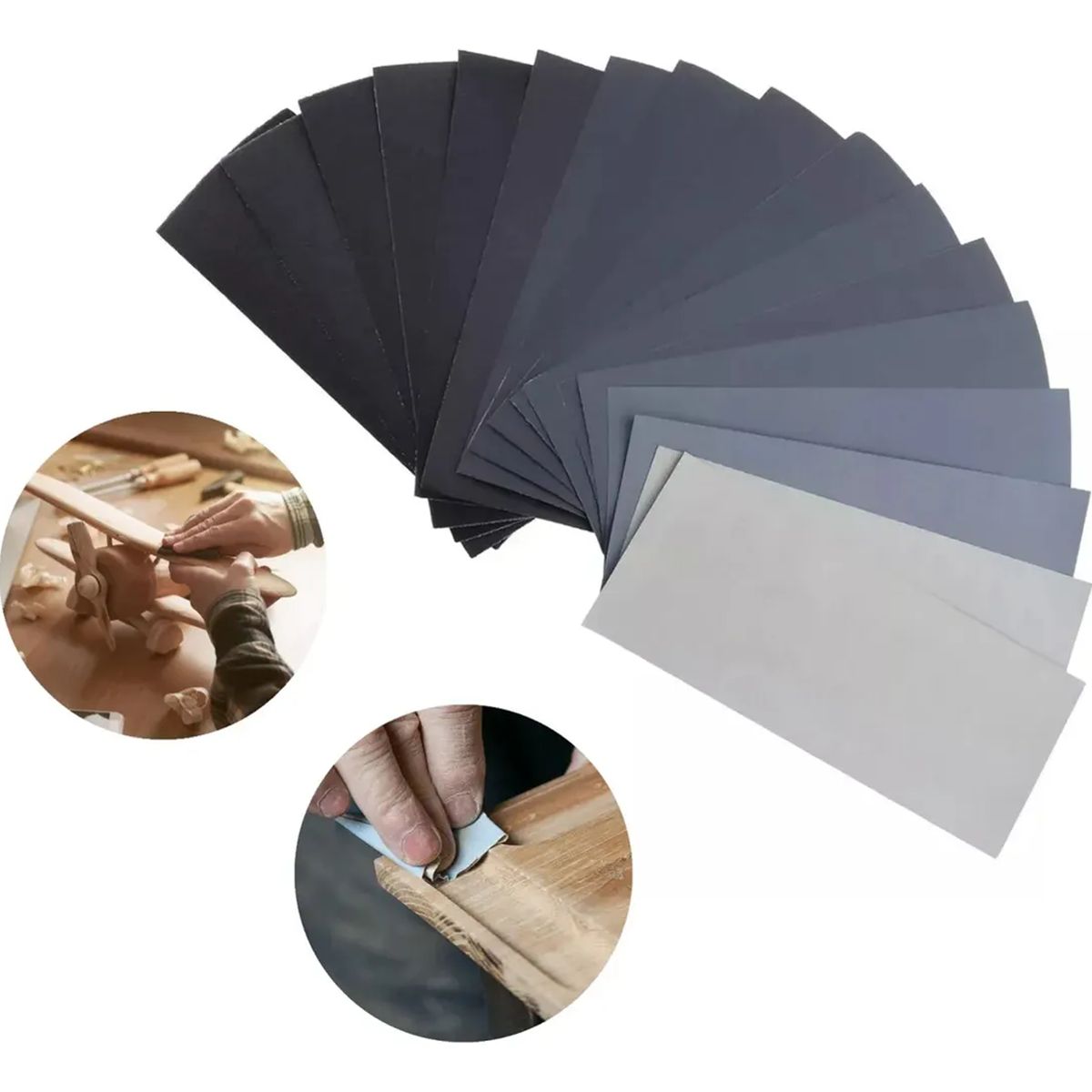 GENERICO - Pack Pulido Lija Grano 2000-10000 15 Unidades 9.5 Cm X 23 Cm 15