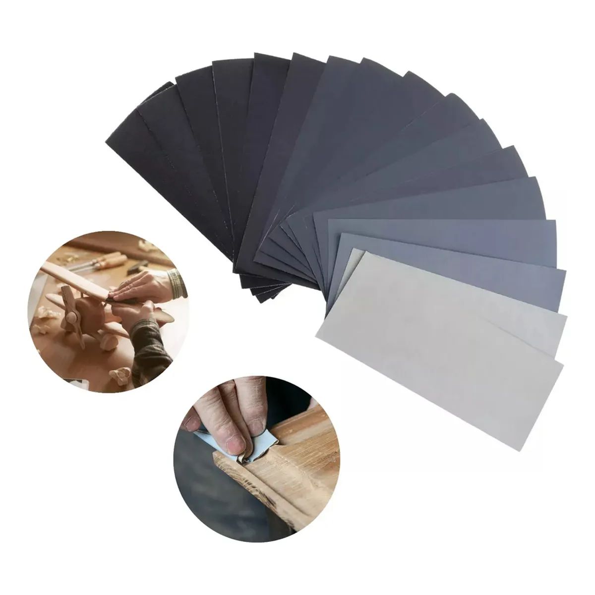 GENERICO - Pack Pulido Lija Grano 2000-10000 15 Unidades 9.5 Cm X 23 Cm 15