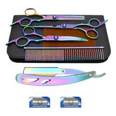 KUANGYE - Set Tijeras Barbero Profesionales Estilistas Para Cortar Cabello