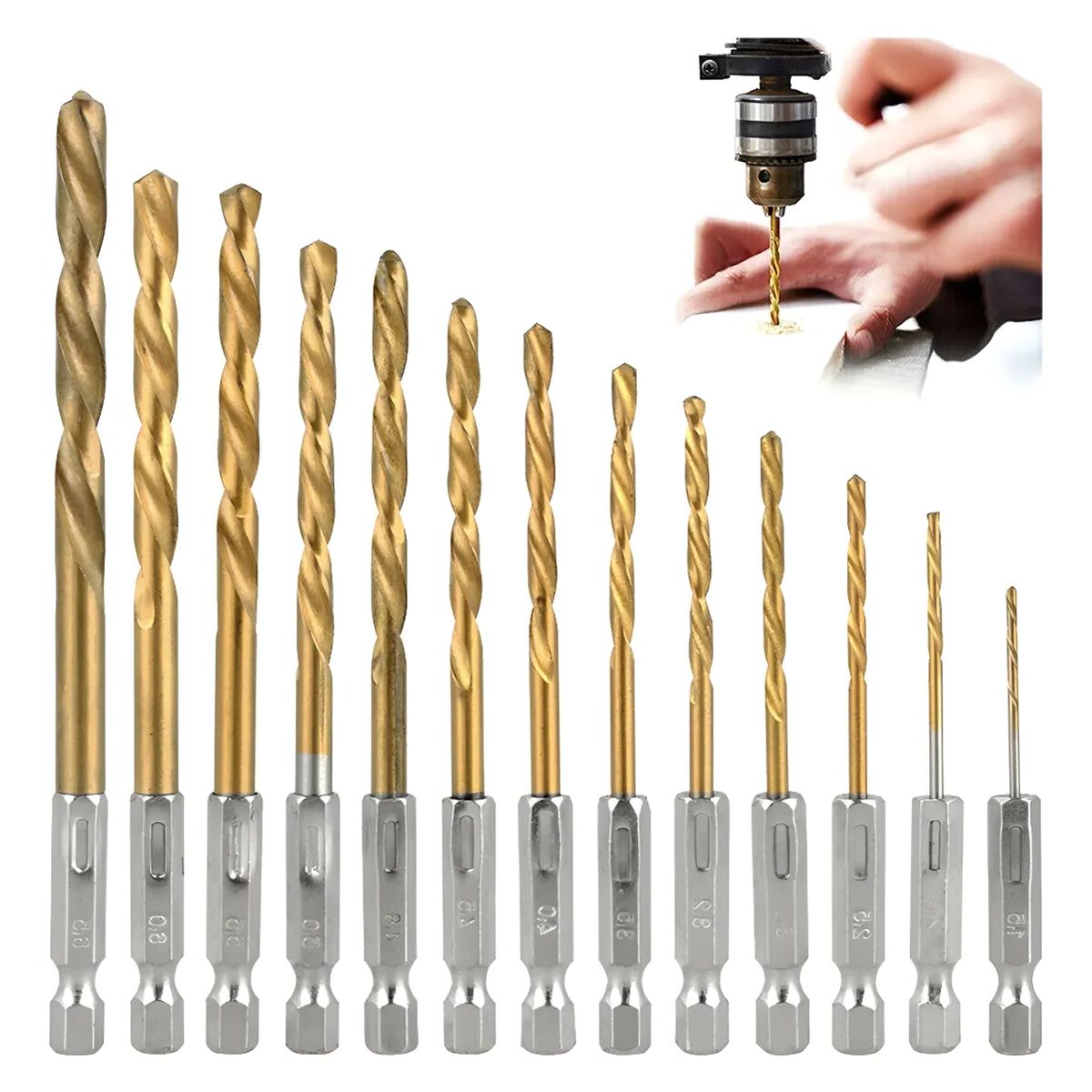 GENERICO - 1.5-6.5 Mm De Manjo Hexagonal Twist Taladradorador