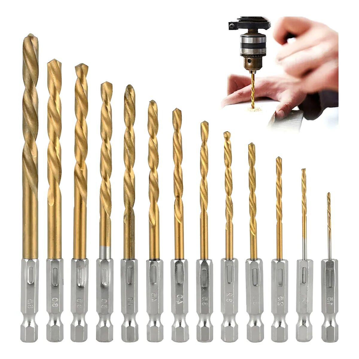 GENERICO - 1.5-6.5 Mm De Manjo Hexagonal Twist Taladradorador