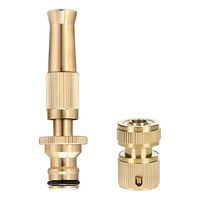 Kit Conector Y Pistola Riego Pitón Para Manguera 12 Bronce