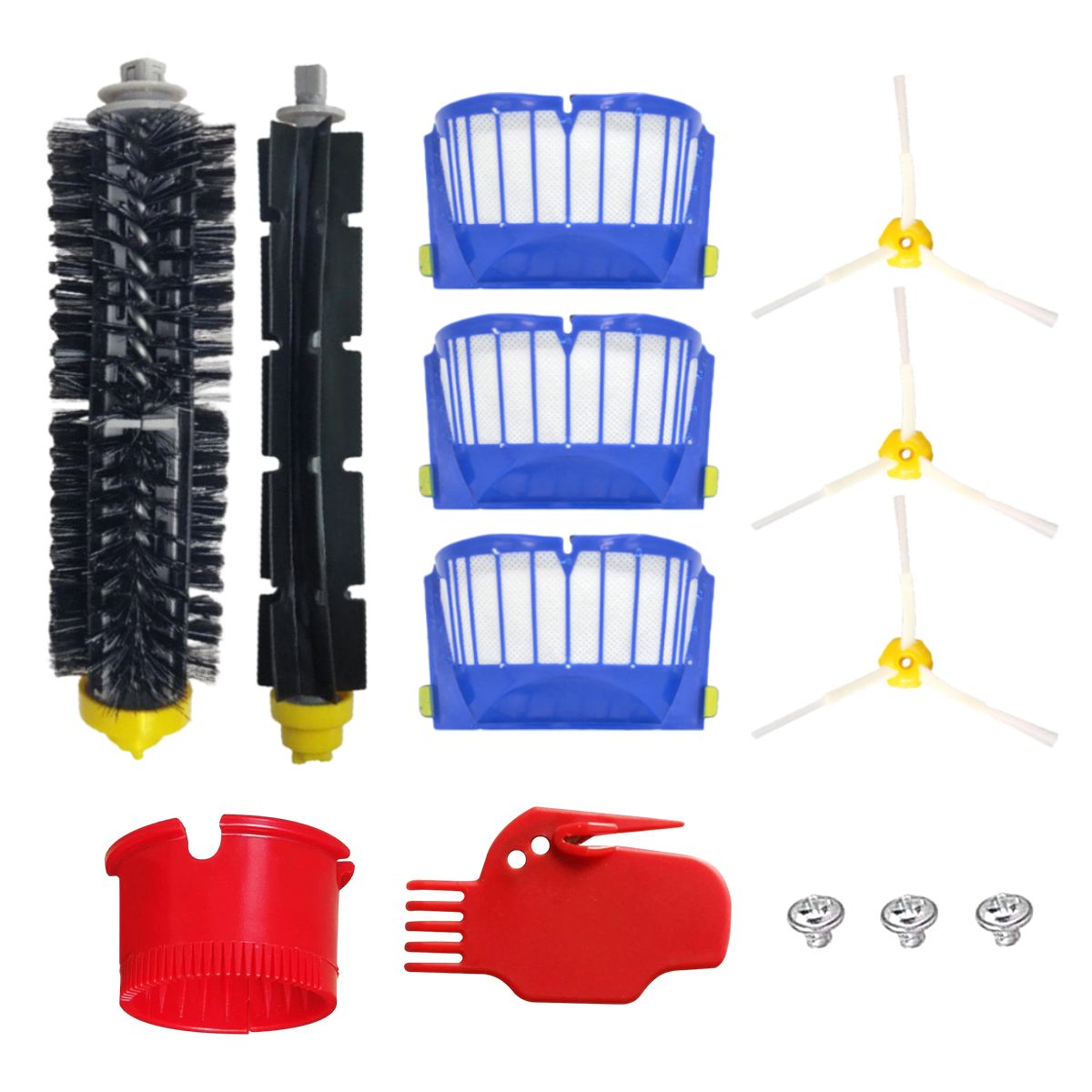 KINDA NICE - Kit De 10 Repuestos De Aspiradores Para Irobot Roomba 600 Negro