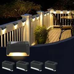GENERICO - 4 Luces Solares Para Exteriores Para Jardín Escaleras Vallas