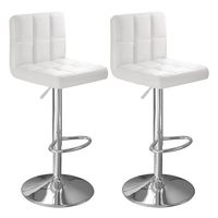 Pack 2 Silla Piso Bar Altura Regulable Taburete Bar Alto Con Respaldo Acolchado