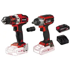 EINHELL - Taladro Atornillador+ Taladro Llave Impacto 18v