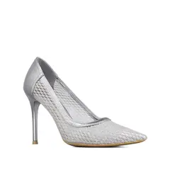 WEIDE - Zapato Taco Alto Elegante Malla Moda Mujer GHE36