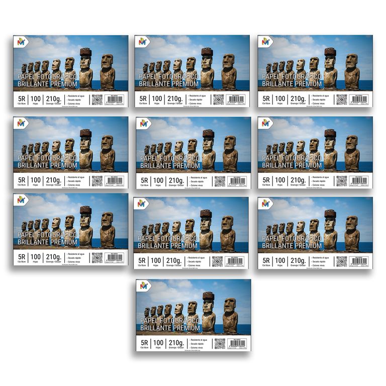 Papel Foto 13x18 x1000 Hojas - 210g Premium 5x7 Pulgadas