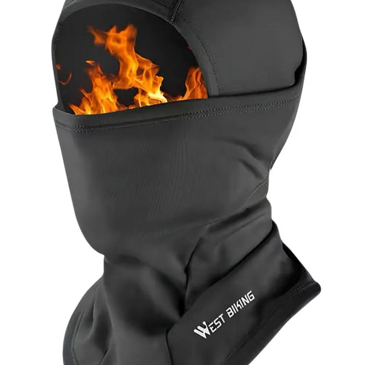 WEST BIKING - Balaclava Micropolar Mascara Negra Para Ciclismo Negro Termica