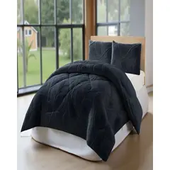 GENERICO - PLUMON DE INVERNO 2 PLAZAS NEGRO 230x250cm