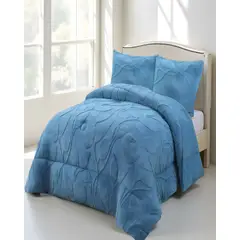 GENERICO - PLUMON DE INVERNO 2 PLAZAS AZUL CLARO 230x250cm