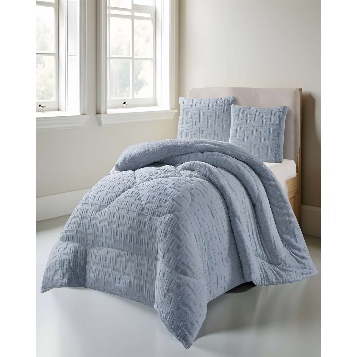 GENERICO - PLUMON DE INVERNO  KING CELESTE 250x270cm