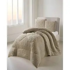 GENERICO - PLUMON DE INVERNO 2 PLAZAS CAFÉ CLARO 230x250cm