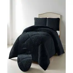 GENERICO - PLUMON DE INVERNO PLAZA Y MEDIA NEGRO 180x230cm