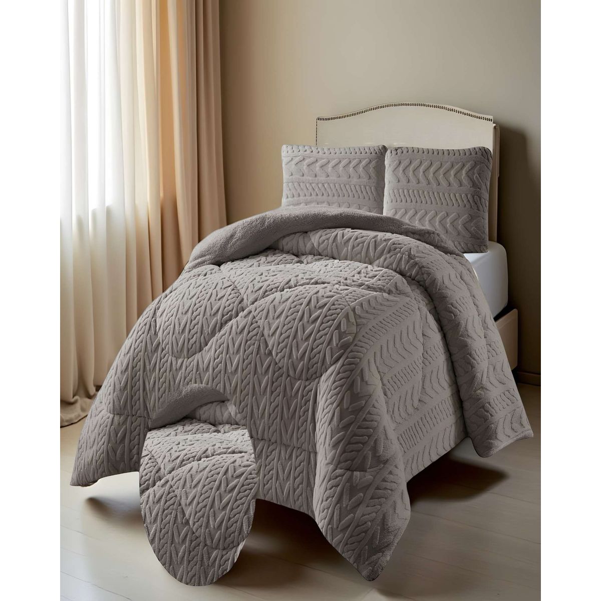 GENERICO - PLUMON DE INVERNO  KING GRIS 250x270cm