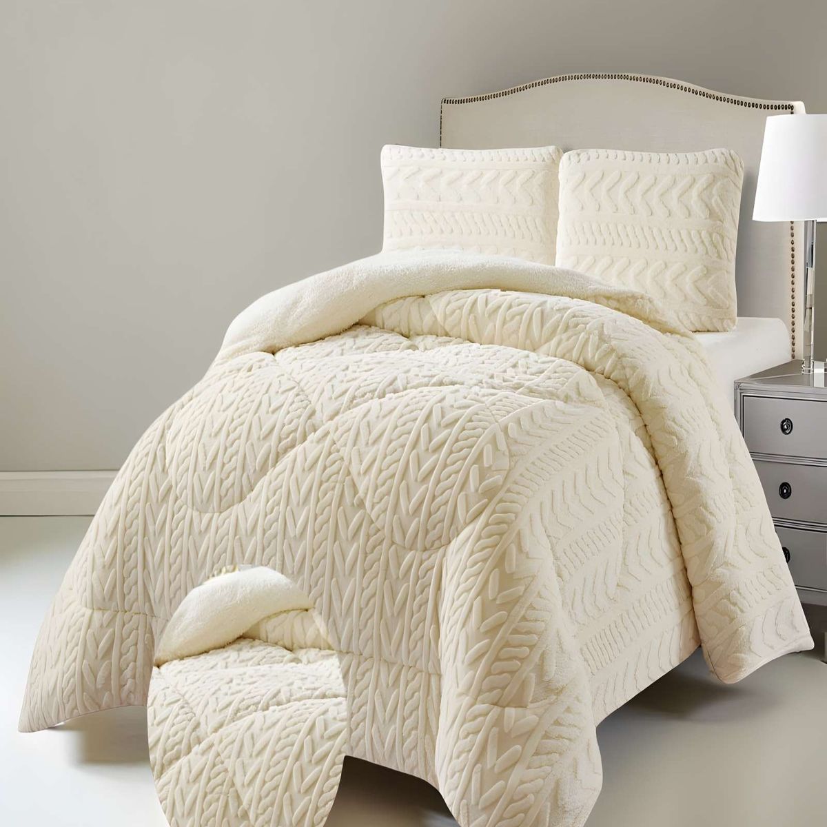 GENERICO - PLUMON DE INVERNO  KING BLANCO INVIERNO 250x270cm