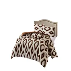 GENERICO - COBERTOR DE JACQUERD CUTTING CON CHIPORRO PLAZA Y MEDIA 180X200CM BLANCO B2