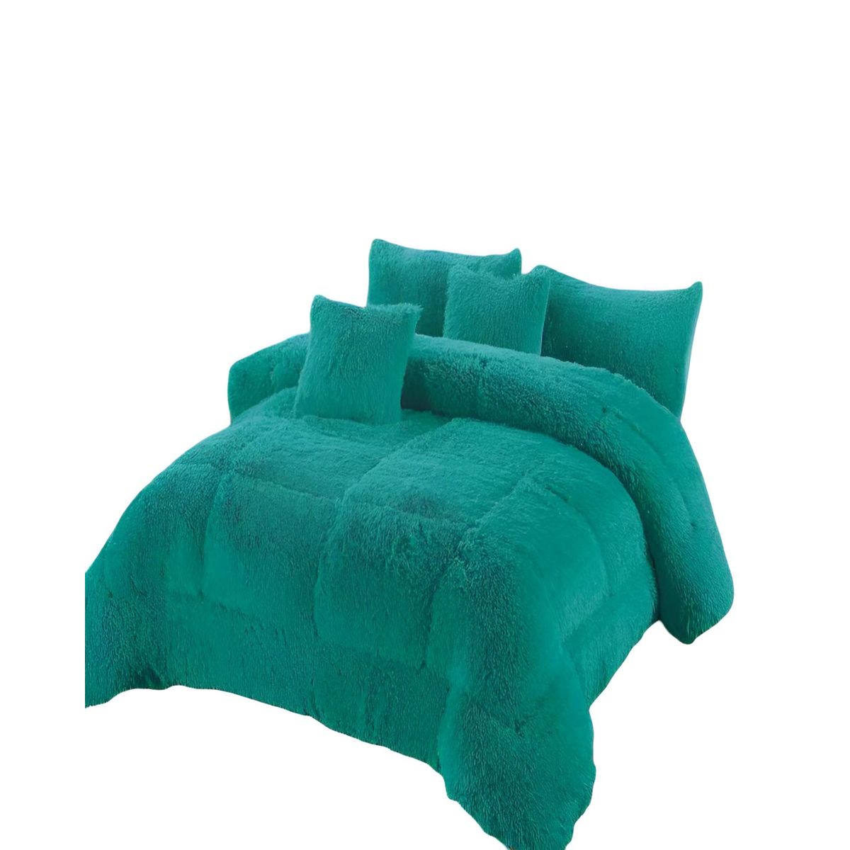 GENERICO - COBERTOR PELUDO CON CHIPORRO 2 PLAZAS 230X250CM TURQUESA