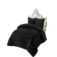 GENERICO - COBERTOR PELUDO CON CHIPORRO 2 PLAZAS 230X250CMNEGRO