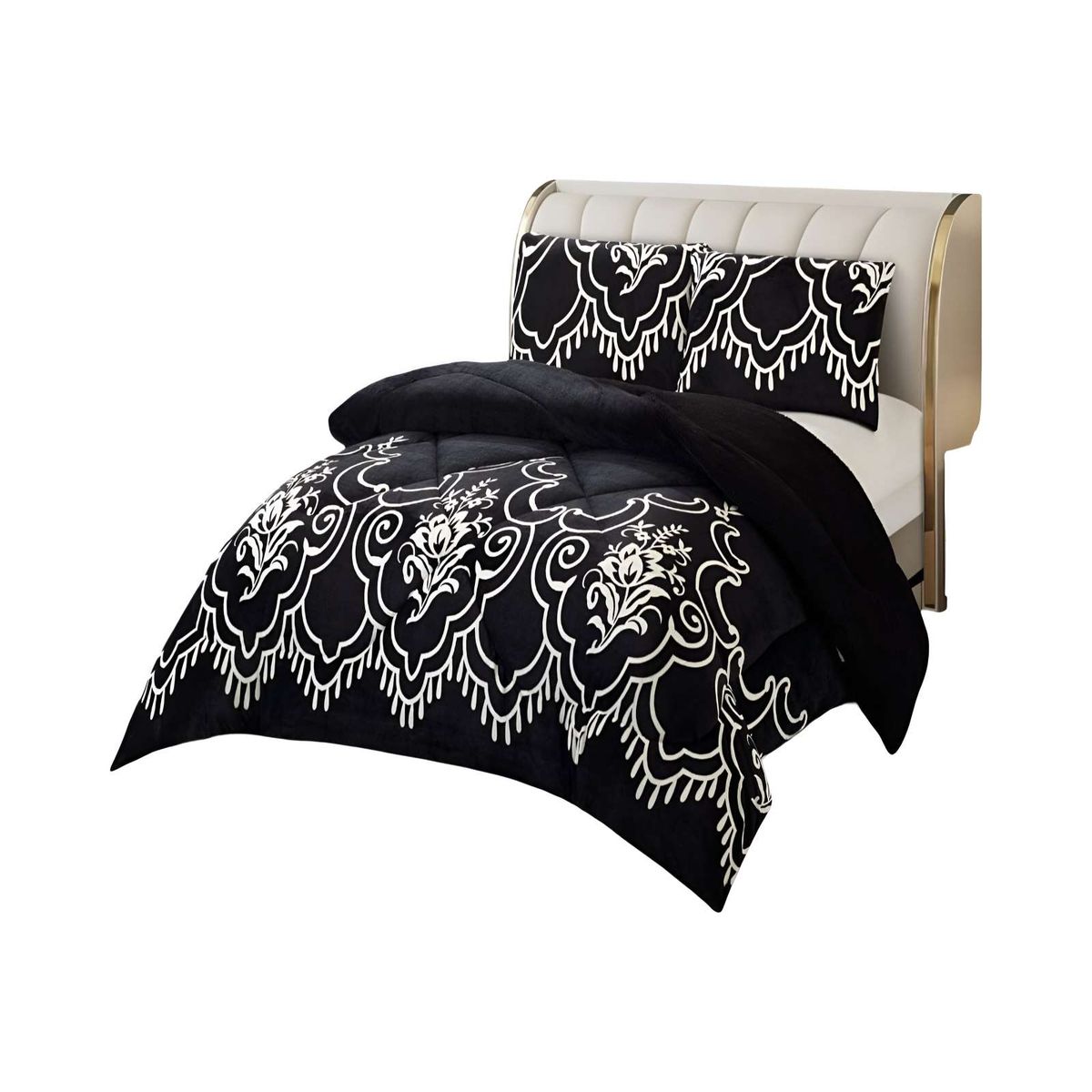 GENERICO - COBERTOR PLUSH CON CHIPORRO 2 PLAZAS 230X250CM NEGRO C4