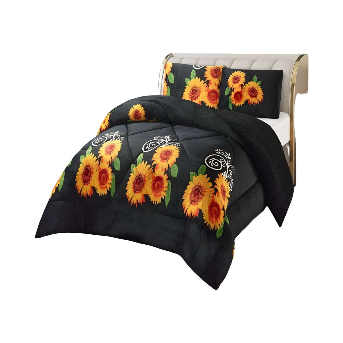 GENERICO - COBERTOR PLUSH CON CHIPORRO 2 PLAZAS 230X250CM NEGRO C10