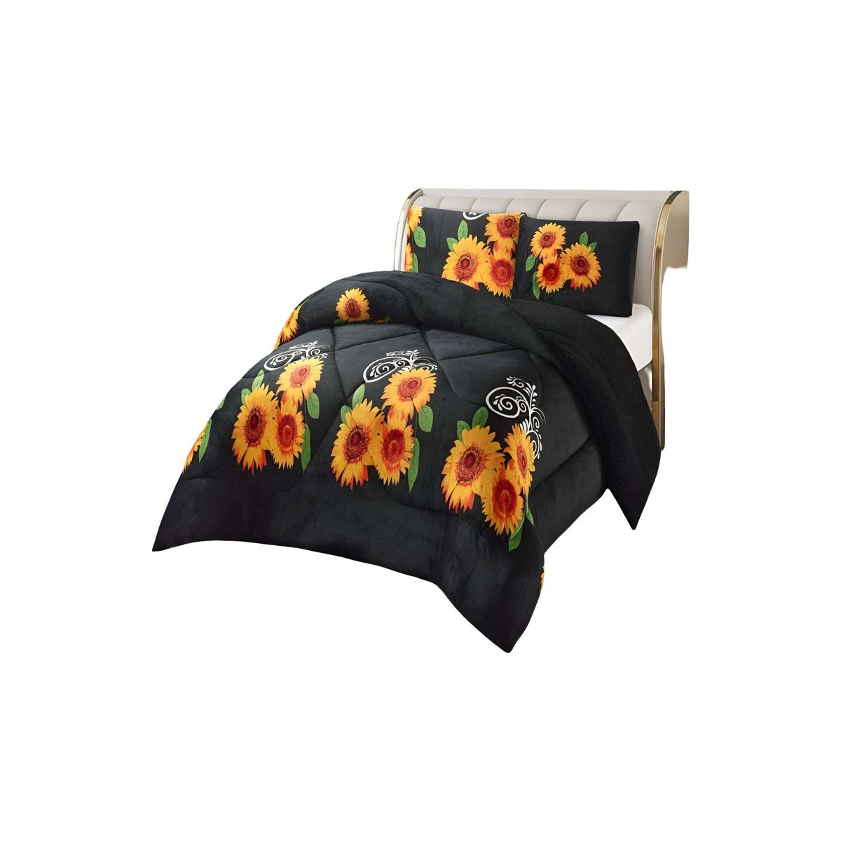 GENERICO - COBERTOR PLUSH CON CHIPORRO 2 PLAZAS 230X250CM NEGRO C10