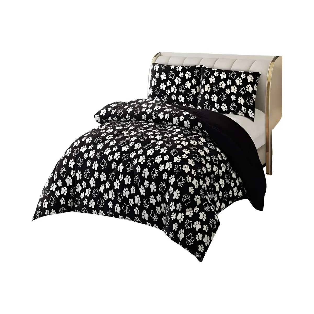 GENERICO - COBERTOR PLUSH CON CHIPORRO 2 PLAZAS 230X250CM NEGRO C13