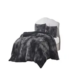 GENERICO - COBERTORES DE PELUDOS CON CHIPORRO 2 PLAZAS 230X250CM NEGRO1