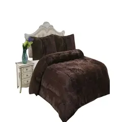 GENERICO - COBERTORES DE PELUDOS CON CHIPORRO 2 PLAZAS 230X250CM MARRON