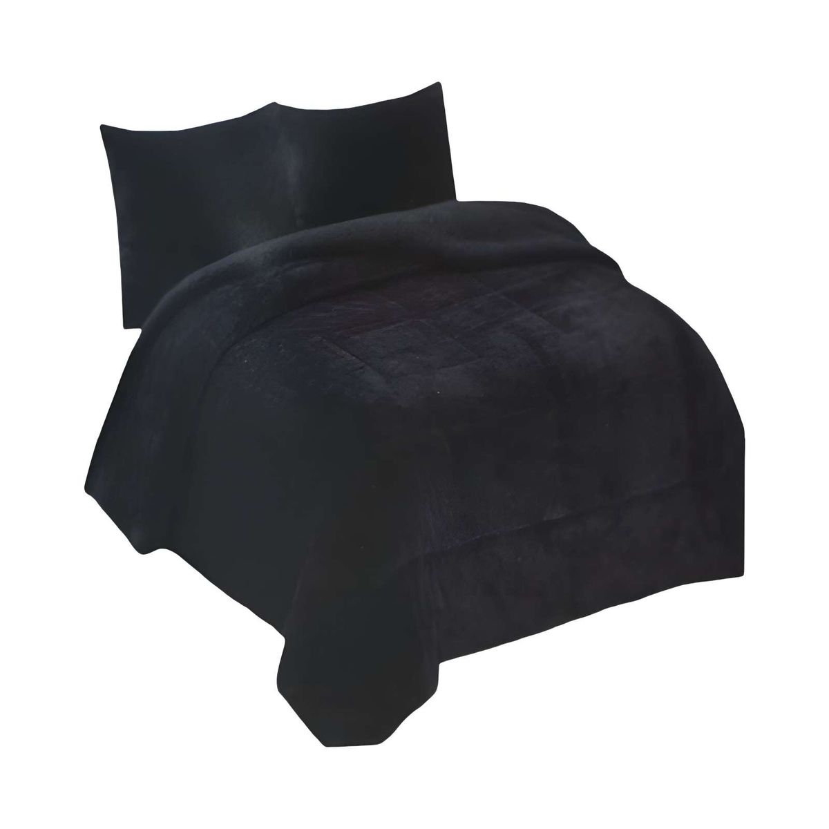 GENERICO - COBERTOR CON CHIPORRO 2 PLAZAS 230X250CM NEGRO B19
