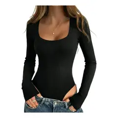 LOOK SHOP - Body Mujer Manga Larga Ajustable Modelador. Acanalado 667