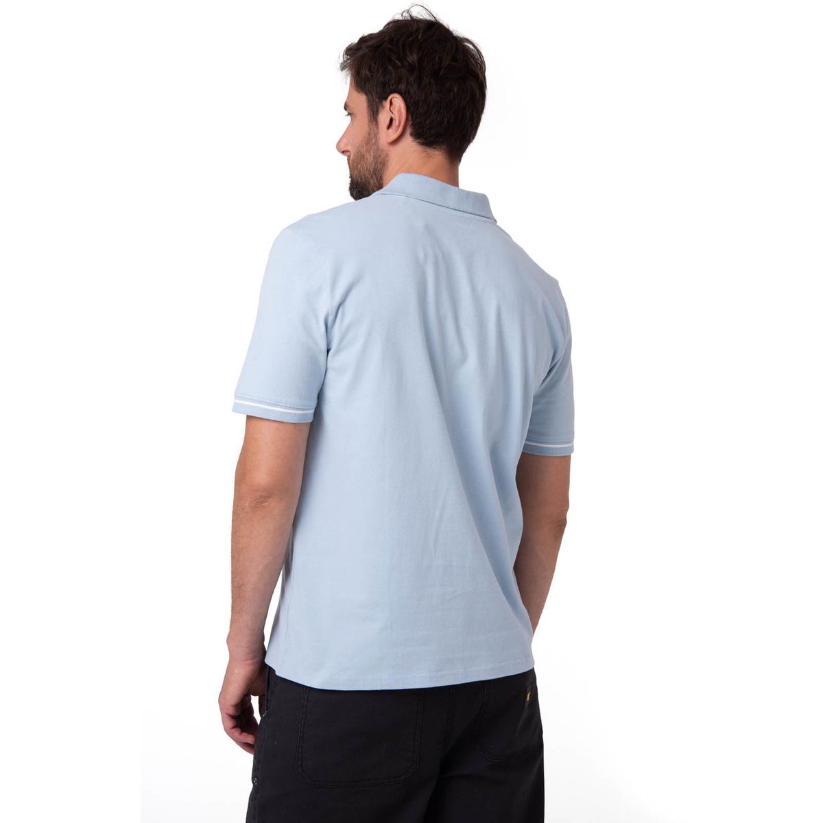 CAT - Polo Manga Corta Hombre Caterpillar Slim Celeste CAT