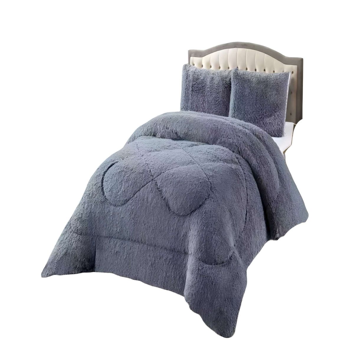 GENERICO - COBERTORES DE PELUDOS CON CHIPORRO KING 250X270CM GRIS O