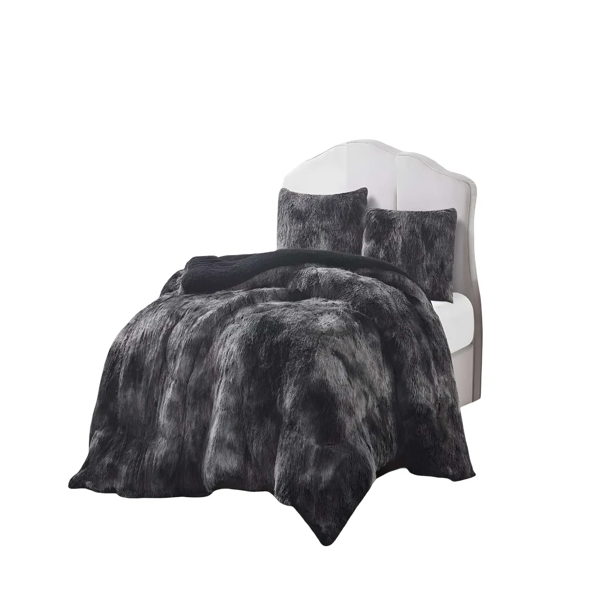 GENERICO - COBERTORES DE PELUDOS CON CHIPORRO KING 250X270CM NEGRO