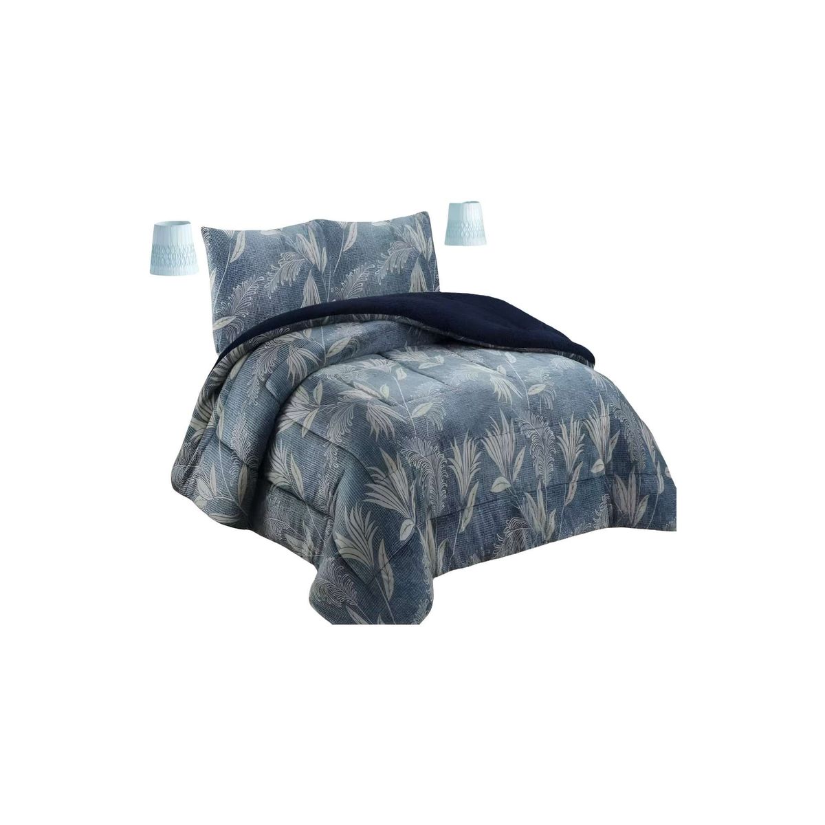 GENERICO - COBERTOR CON CHIPORRO KING 250X270CM CELESTE B21