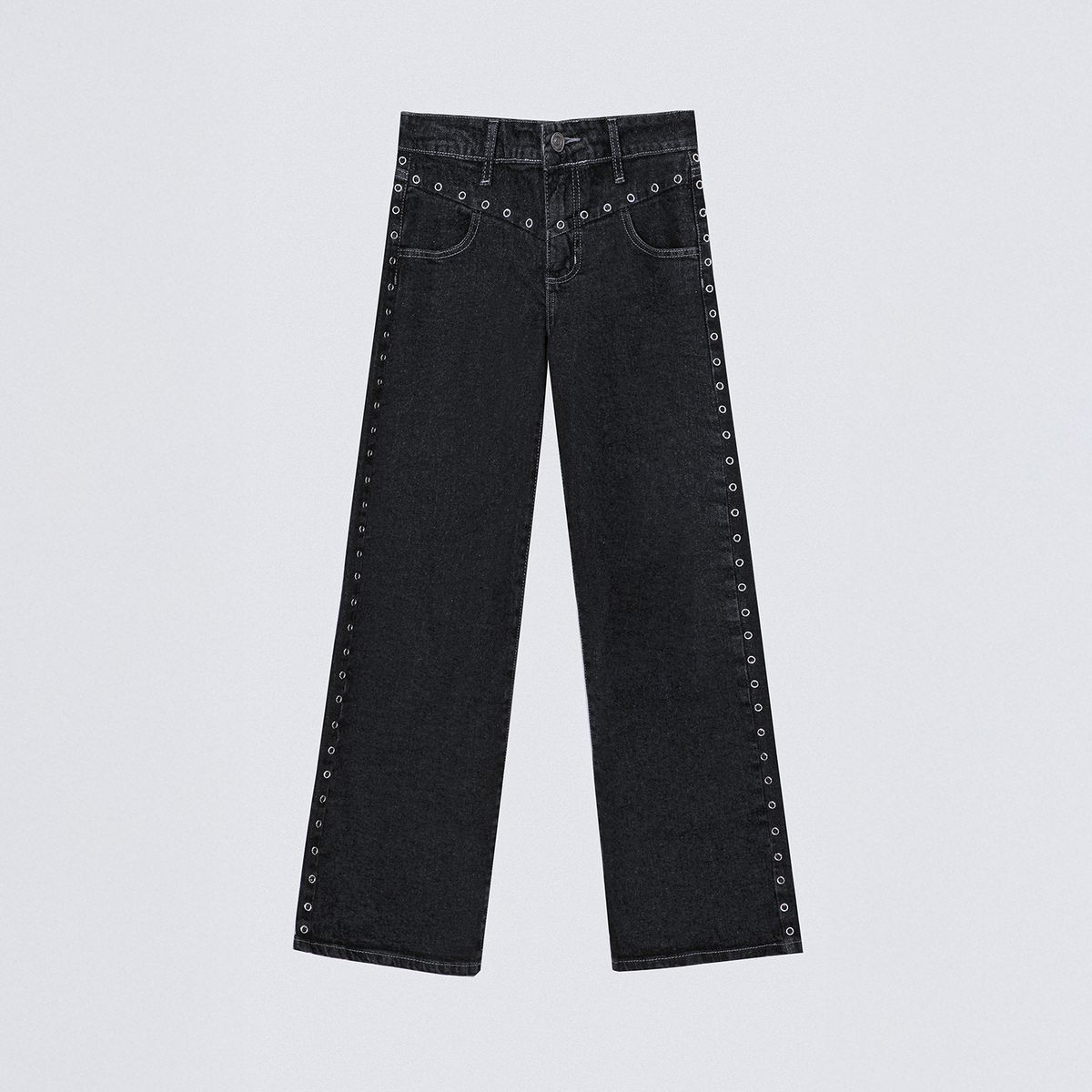 RAINDOOR - Pantalon Ojal Frontal Negro