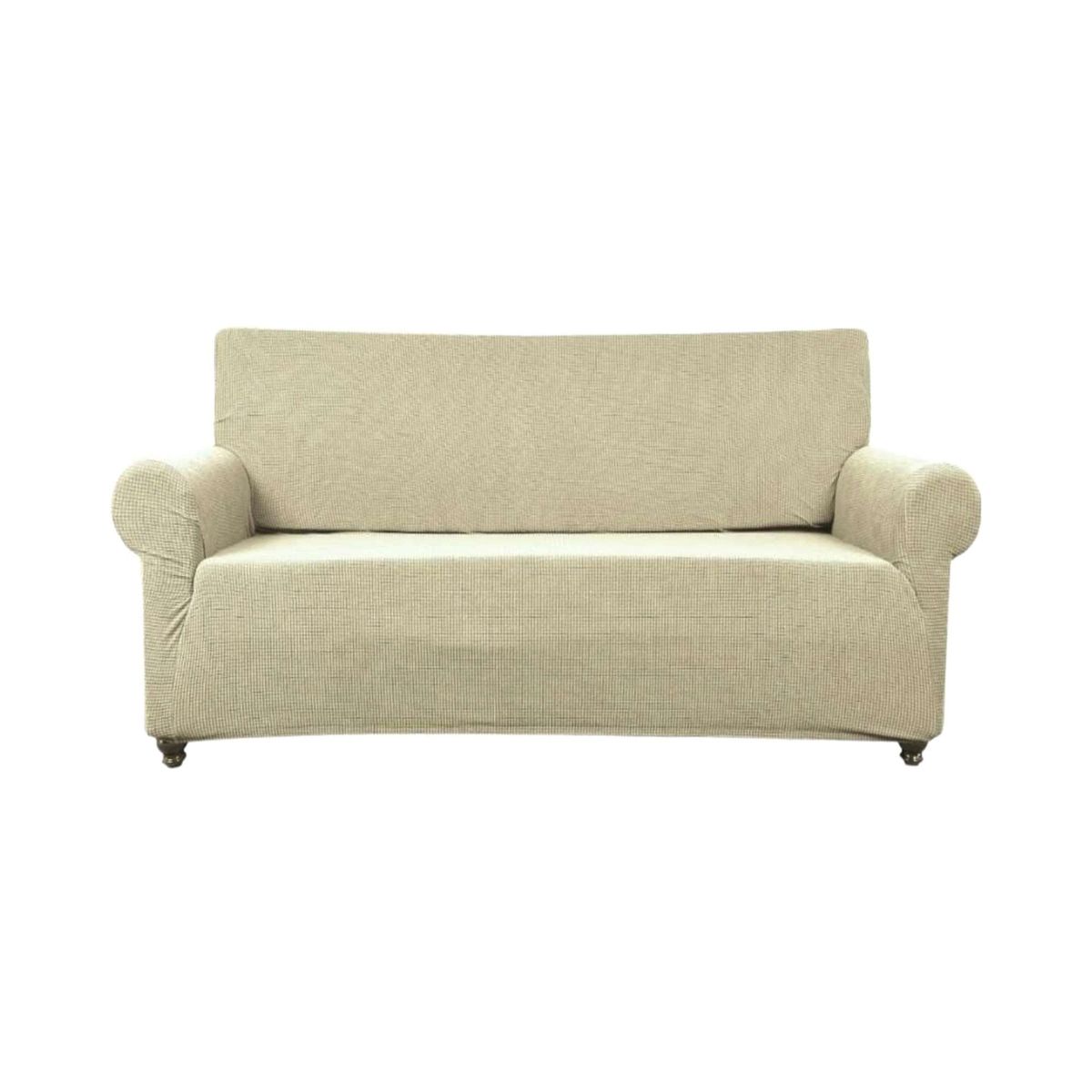 GENERICO - FUNDA DE SILLON 3 CUERPOS CUADRILLE BEIGE