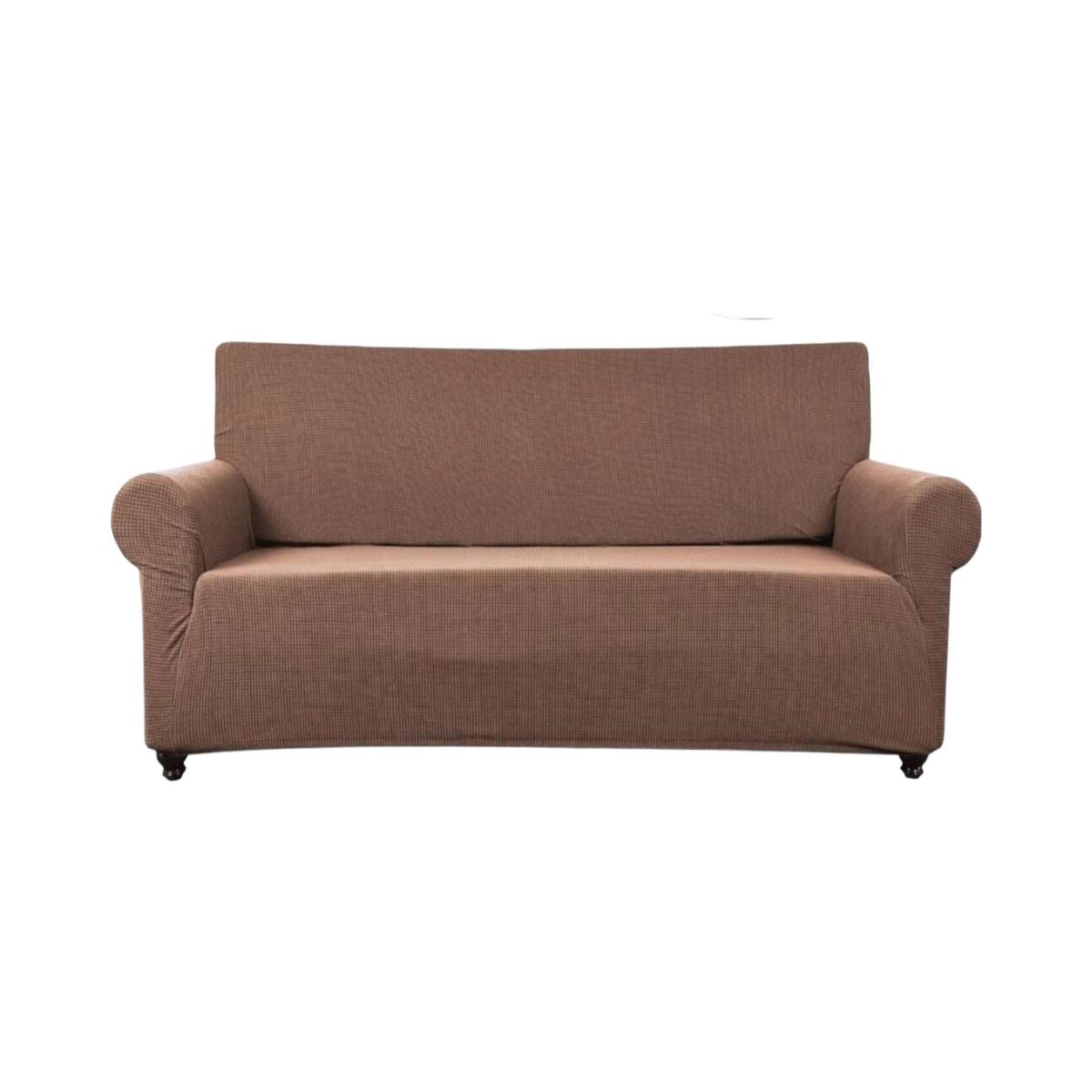 GENERICO - FUNDA DE SILLON 3 CUERPOS CUADRILLE CAFÉ