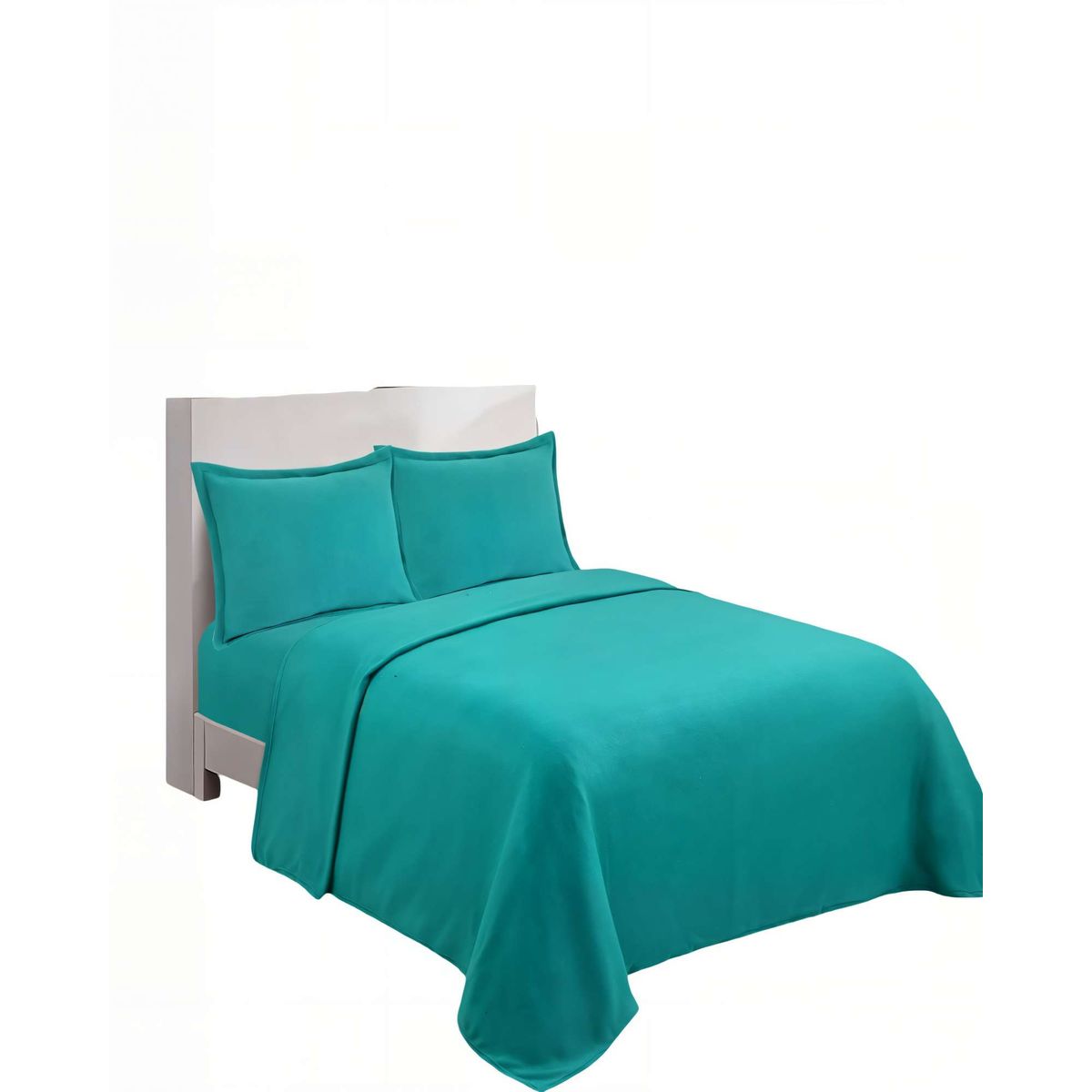 GENERICO - SABANA POLAR PREMIUM PLAZA Y MEDIA  COLOR TURQUESA