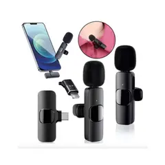 GENERICO - Micrófono Inalámbrico K9 Dual Para Celular - Pack 2 Micrófonos Plug & Play