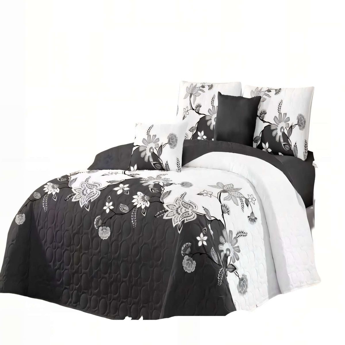 GENERICO - CUBRECAMA QUILT DE VERANO 1,5 PLAZAS CON DISENO 1