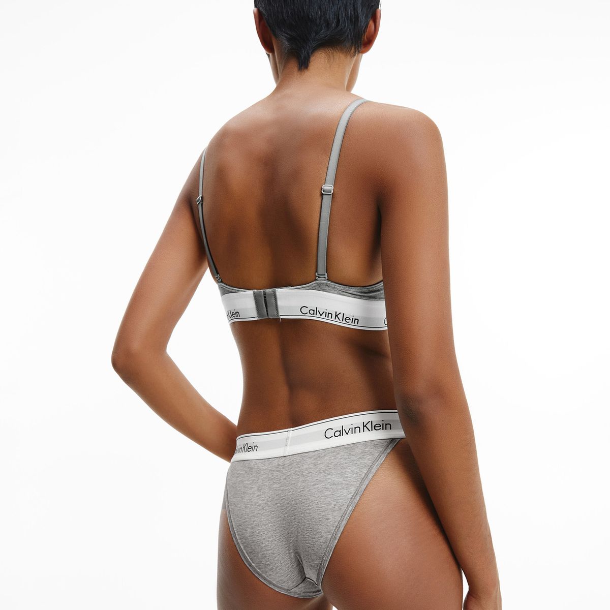 CALVIN KLEIN - Bralette Unlined Mujer Triangle Gris Calvin Klein