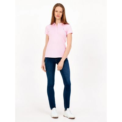 Imagen 2 del producto Polo Solid Slim Botones Rosado