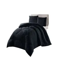 GENERICO - COBERTOR DE INVERNO TEXTURIZADO RH KING NEGRO