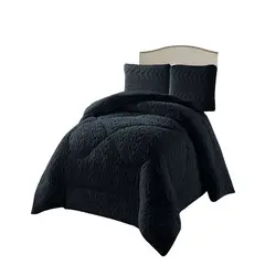 GENERICO - COBERTOR DE INVERNO TEXTURIZADO RM KING NEGRO